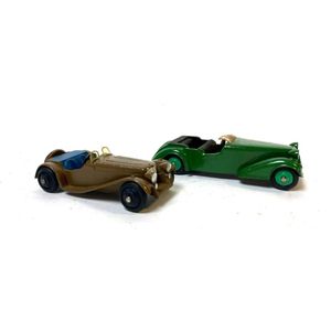 Dinky toys by Meccano, England: green Alvis & brown Jaguar toy…