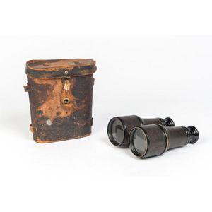 World War I period French binoculars engraved 'G.W.Henty, From…