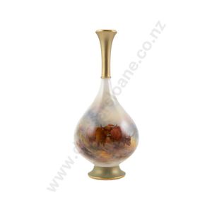 Royal Worcester specimen vase the ovoid body decorated with…