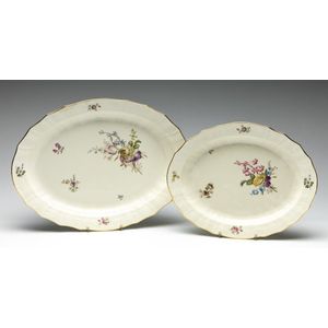 A pair of Royal Copenhagen graduated porcelain meat platters&hellip;