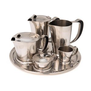 Gense Swedish Art Deco style stainless steel 6 piece tea…