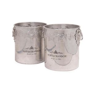 A pair of Moet & Chandon metal champagne coolers, French, circa…