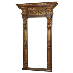 A carved and gilded antique door surround from the Catalonian…