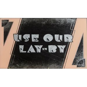 An original retro shop sign mirror, mirror backed sign. 'Use…