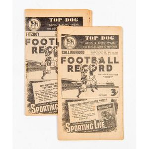 1949 'Football Record's, noted home & away (2), 1st Semi Final…