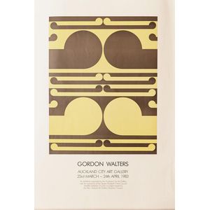 Gordon Walters - Auckland Art gallery exhibition poster, 23rd…