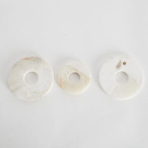 Three Erenge shell currency rings, Melanesia, used as currency…