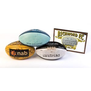 Football & Golf: Signed footballs (3), including c1975…