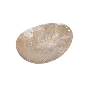 A carved pearl shell, West Australian, late 19th century. 18 x…