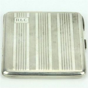 Australian sterling silver cigarette case retailed for Prouds…