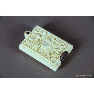 A Dieppe carved ivory aide memoire, 19th to early 20th century,…