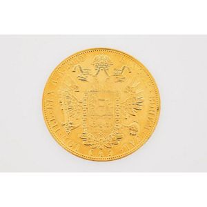 Austrian 4 Ducat Jimi, c.1915 bullion coin made of 0.443 troy…