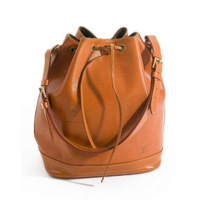 Louis Vuitton Noe EPI Orange Leather Bucket Bag