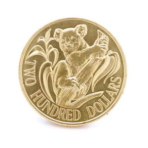 Australian 1983 $200 gold coin with Koala design. 22ct gold.