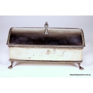 A Victorian Sheffield plate desk set, 19th century, the…
