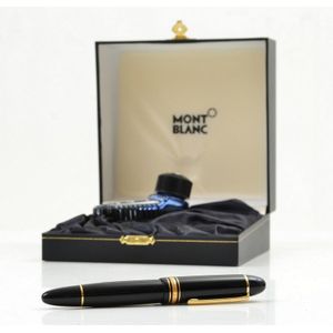 A Meisterstuck 149 fountain pen by Mont Blanc, styled in black…