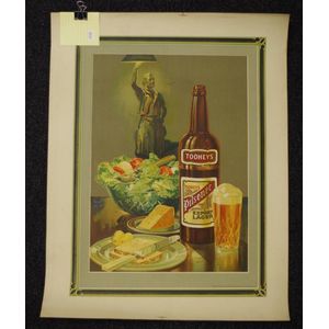Vintage Tooheys Pilsener advertising poster marked lower right…