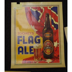 Vintage Tooheys Flag Ale advertising poster marked lower right…