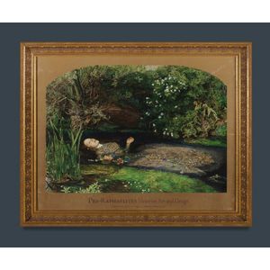 Gilt framed exhibition poster, 'Paire-Raphaelites Victorian Art…