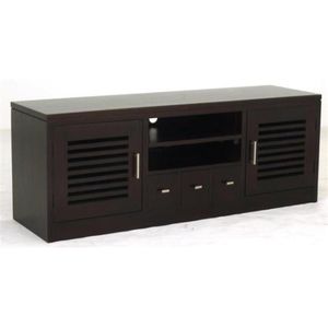 A 'Holland' dark lacquered timber two door three drawer TV unit…