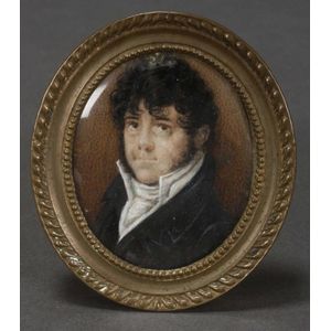 18th century English portrait miniature, portrait of a…