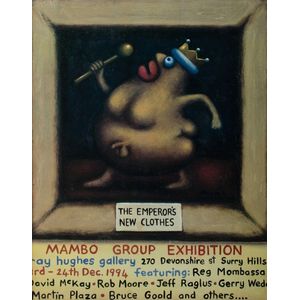 Exhibition poster. 'The Emperor's new Clothes,' Mambo group…