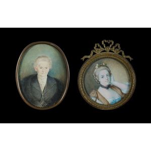 Two early miniatures. Hedwig Hona-Senft 1855-1923, portrait of…