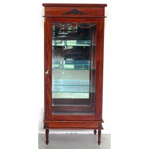 'Empire style display case mirror backed, with three fixed&hellip;