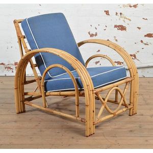 Bamboo armchair bamboo armchair with strong Art Deco elements…