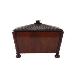 Regency cellarette mahogany with Sloped reeded top and sunburst&hellip;