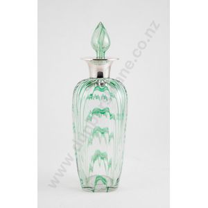 An elegant Art Nouveau sterling silver top decanter by William…