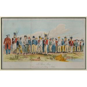 Edward Backhouse (1808 - 1879), a chain Gang. Convicts Going to…