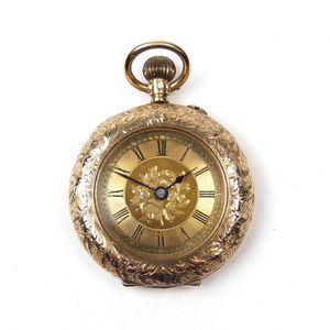 Gold Engraved Lady's Pocket Watch, Early 20th Century - Watches ...