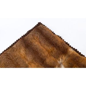 A fox skin buggy rug with brown felt backing, late 19th century,…