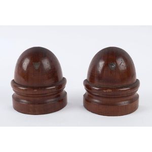 A pair of Australian bookends, blackwood with silver map of…