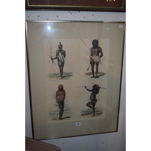 George French Angas 'The Aboriginal Inhabitants', hand coloured…