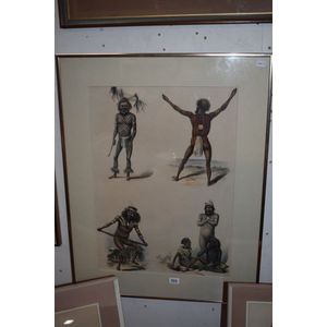 George French Angas 'The Aboriginal Inhabitants', hand coloured…