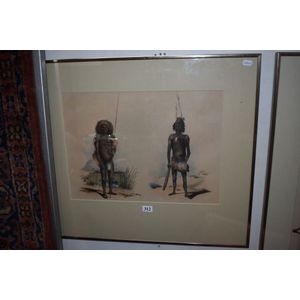 George French Angas 'The Aboriginal Inhabitants', hand coloured…