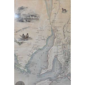 An early map of South Australia, hand coloured lithographic…