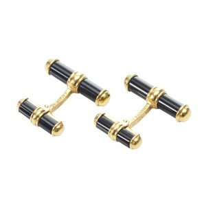 A pair of onyx cufflinks by van Cleef and Arpels, comprising&hellip;