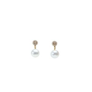 Autore South Sea Pearl & Diamond Earrings - Earrings - Jewellery