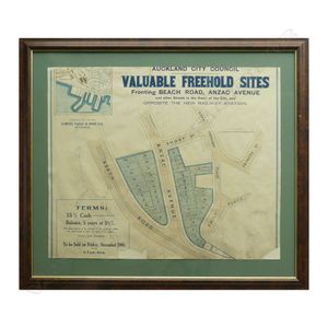 An Auckland city Council real estate auction promotional poster…