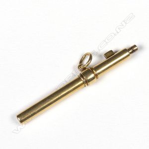 An uncommon c.1900 15ct. Yellow gold watch key/propelling…