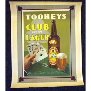 Advertising poster Tooheys club export Lager Won its Favor on…