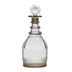 A Georgian glass mallet shaped decanter, with bull's eye…
