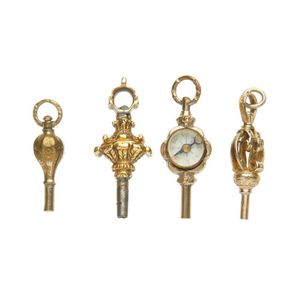 Antique gold pocket watch keys sale