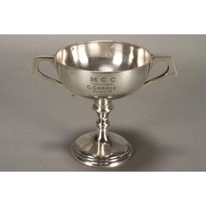 English sterling silver twin handled cup, hallmarked Sheffield,&hellip;