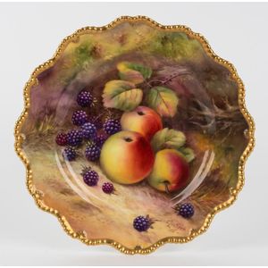 Hand-painted Fruit Plate by T. Lockyer, Royal Worcester - Royal ...