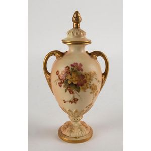 Antique Royal Worcester Hand-Painted Floral Urn, 15 cm - Royal ...