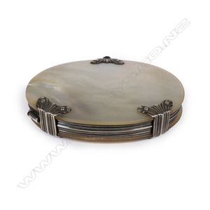A 19th century silver and mother-of-pearl folding pocket…